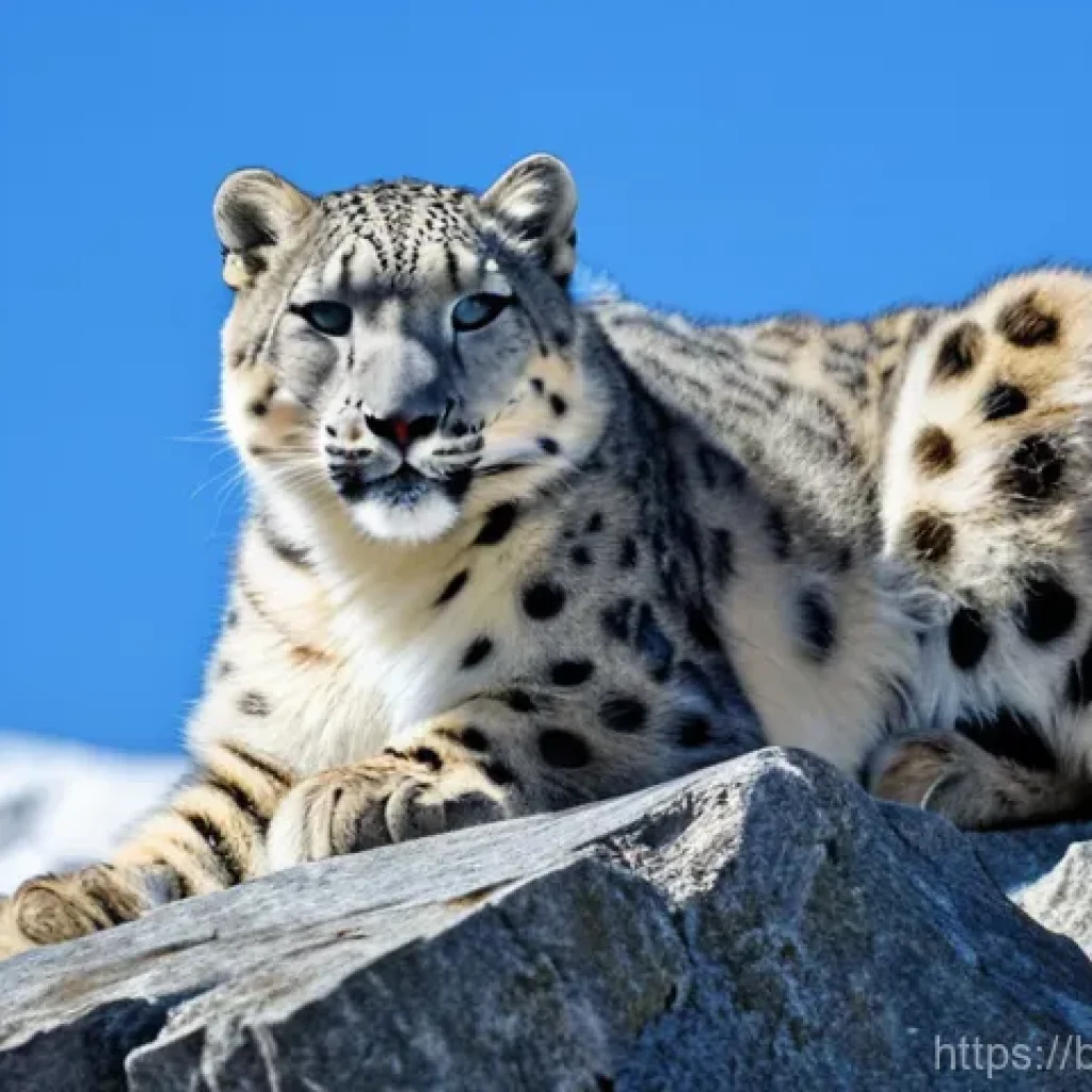 부탄의 국립 공원 - **Prompt 1: Majestic Snow Leopard in Bhutanese Himalayas.**
    A majestic snow leopard (Panthera un...