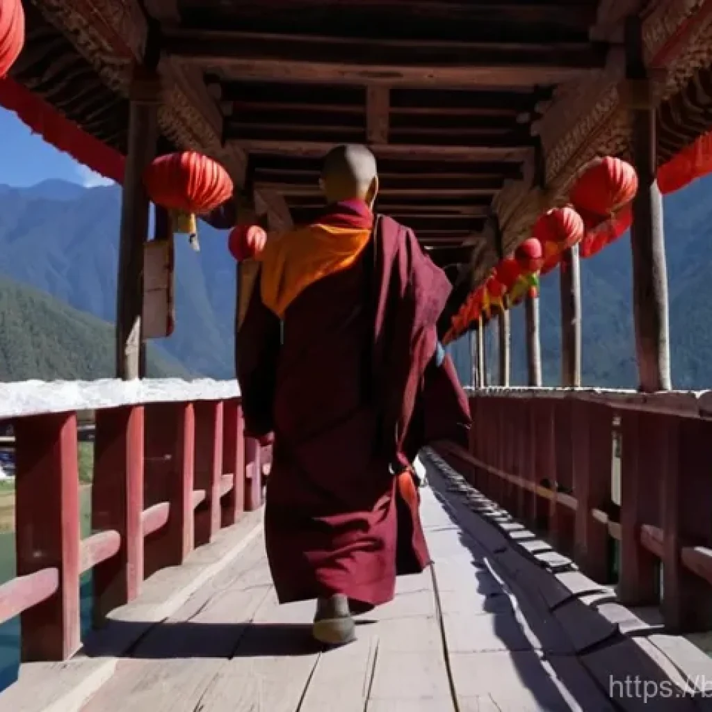 부탄의 역사적 사건 - **Prompt 1: The Spiritual Heart of Bhutan**
    A wide-angle, majestic shot of a grand Bhutanese Dzo...