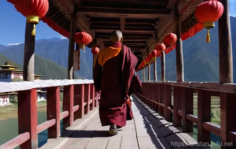 부탄의 역사적 사건 - **Prompt 1: The Spiritual Heart of Bhutan**
    A wide-angle, majestic shot of a grand Bhutanese Dzo...